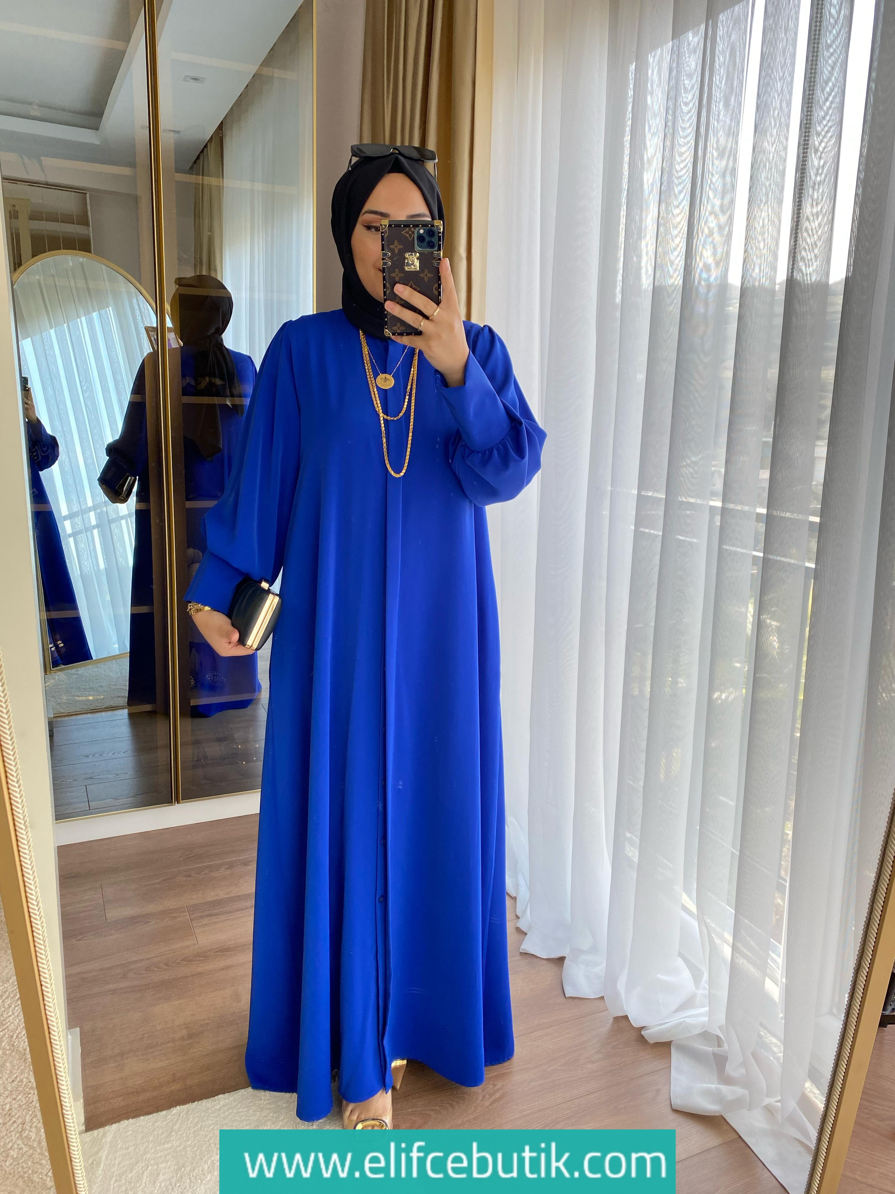 Dubai kumaş Ferace - Görsel 9