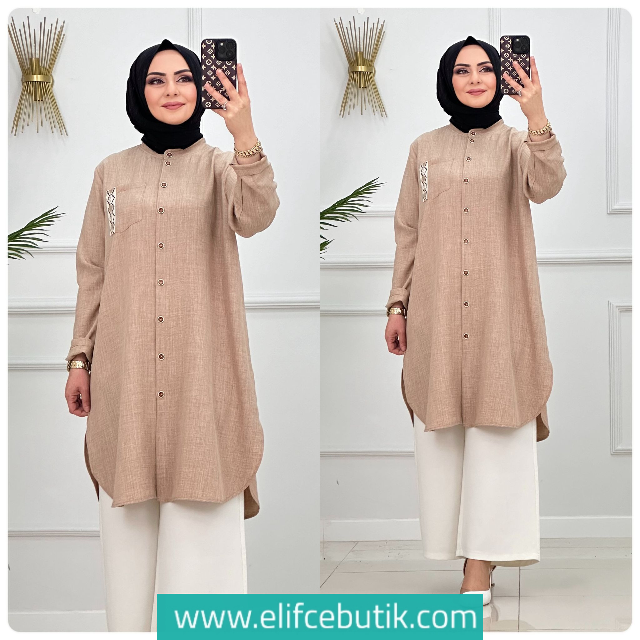 Keten ayrobin Mia tunik - Görsel 2