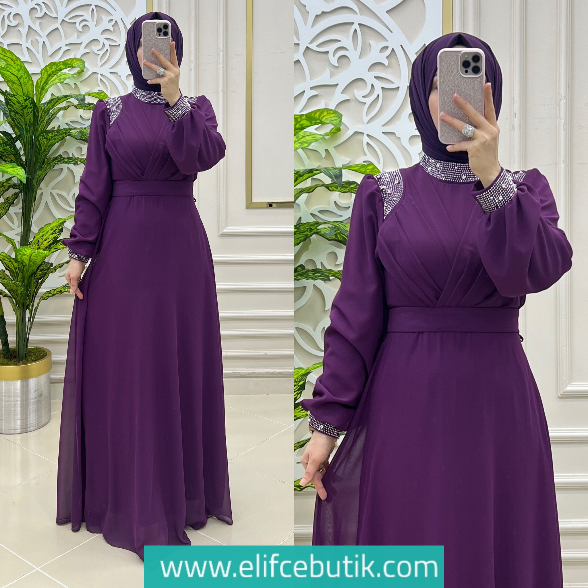 Şifon kumaş hayal elbise - Görsel 11