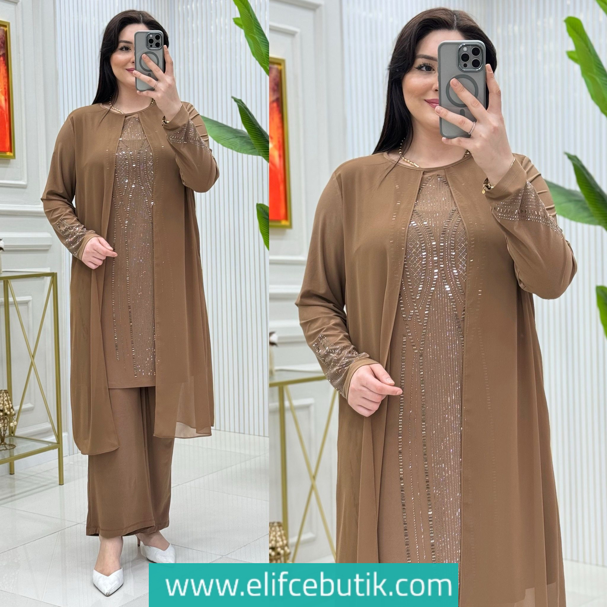 Şifon sandy kumaş suna takim - Görsel 2