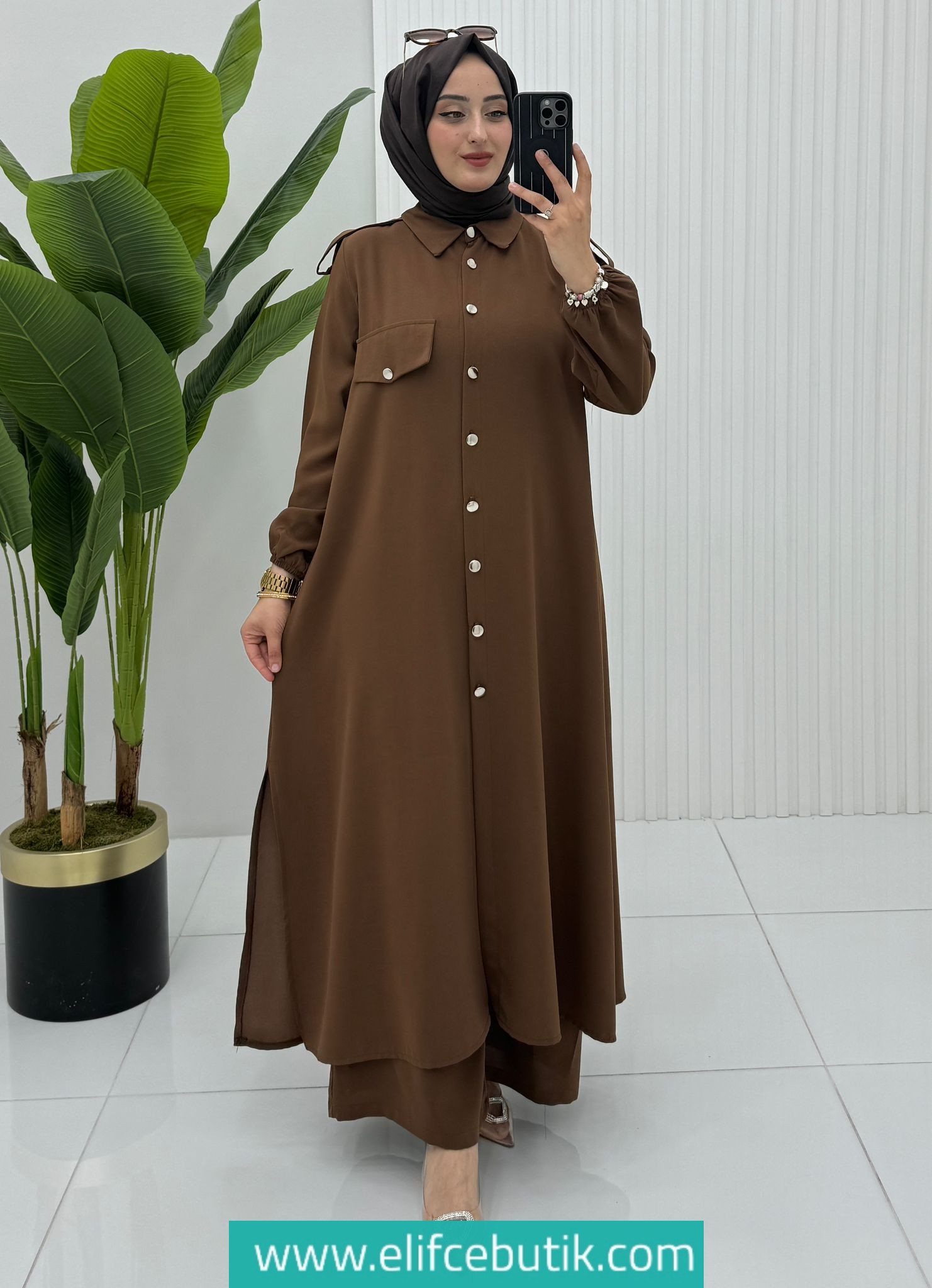 Linda krep Büşra takim - Görsel 7