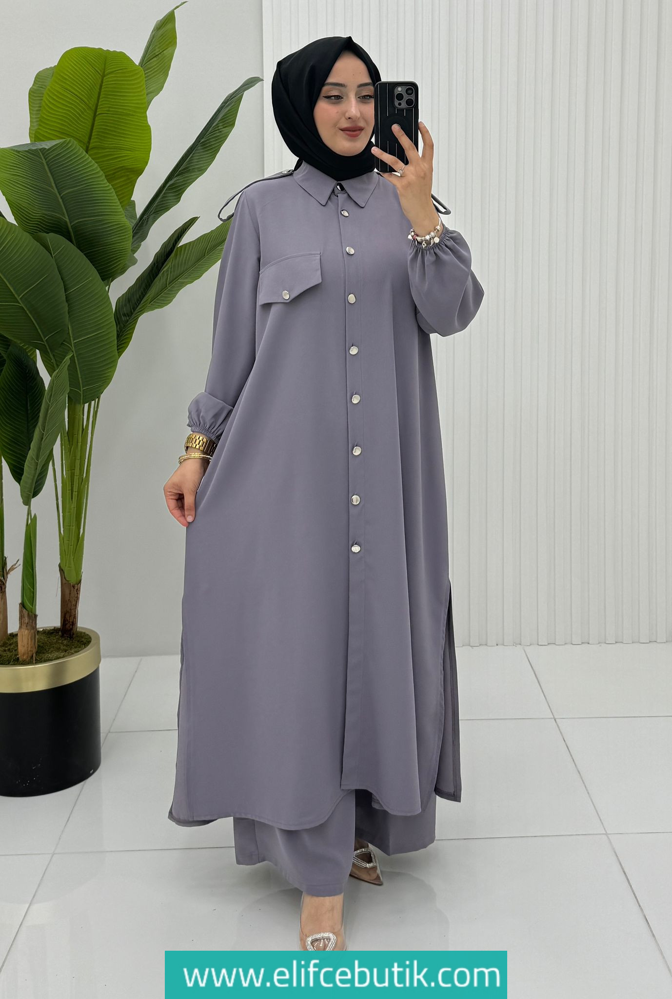 Linda krep Büşra takim - Görsel 5