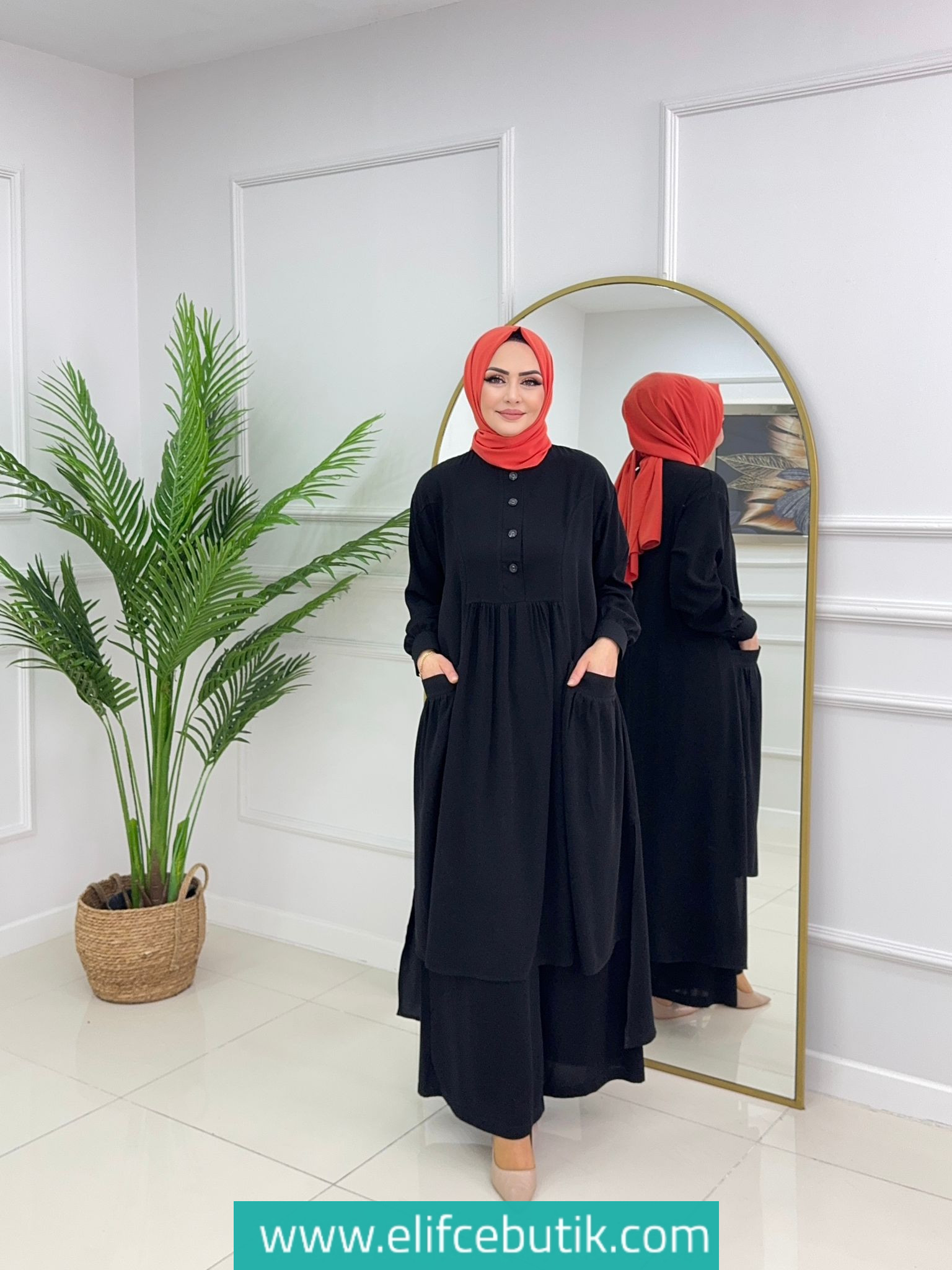 Ayrobin kumaş sıla elbise - Görsel 13