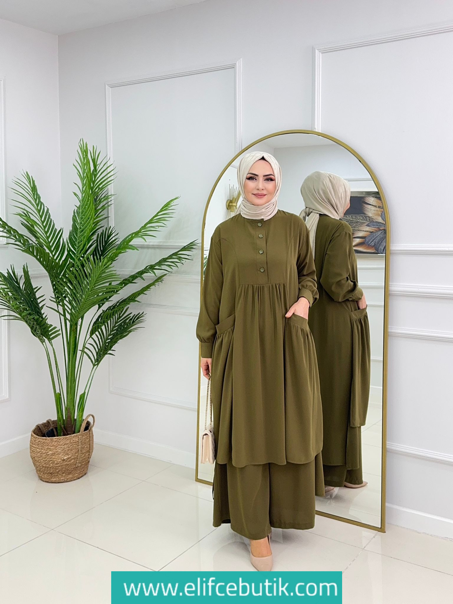 Ayrobin kumaş sıla elbise - Görsel 14