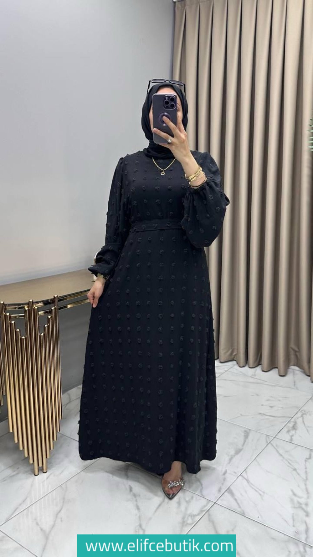 Ayrobin kumaş gülru elbise - Görsel 2