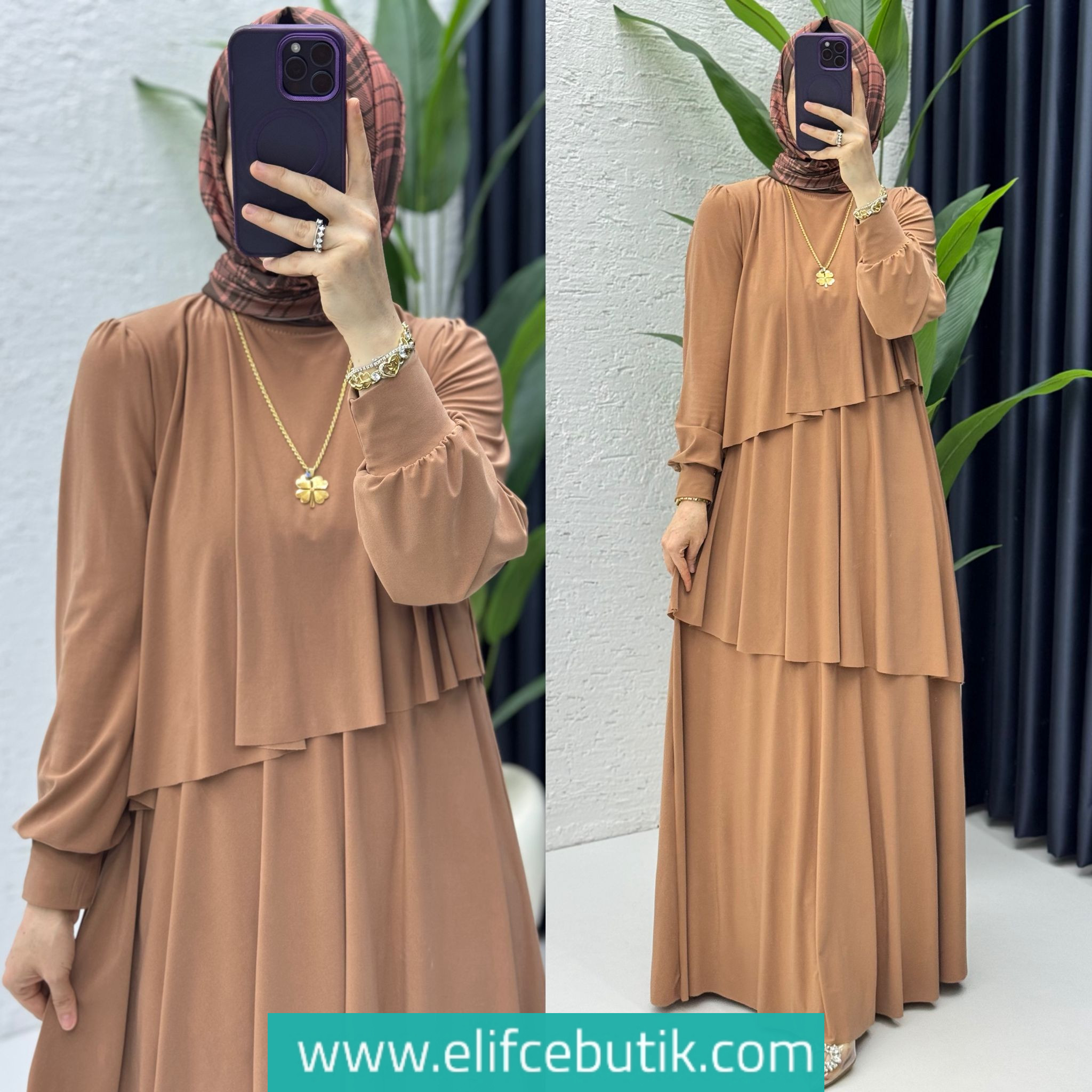 Tilda kumaş sultan elbise - Görsel 11