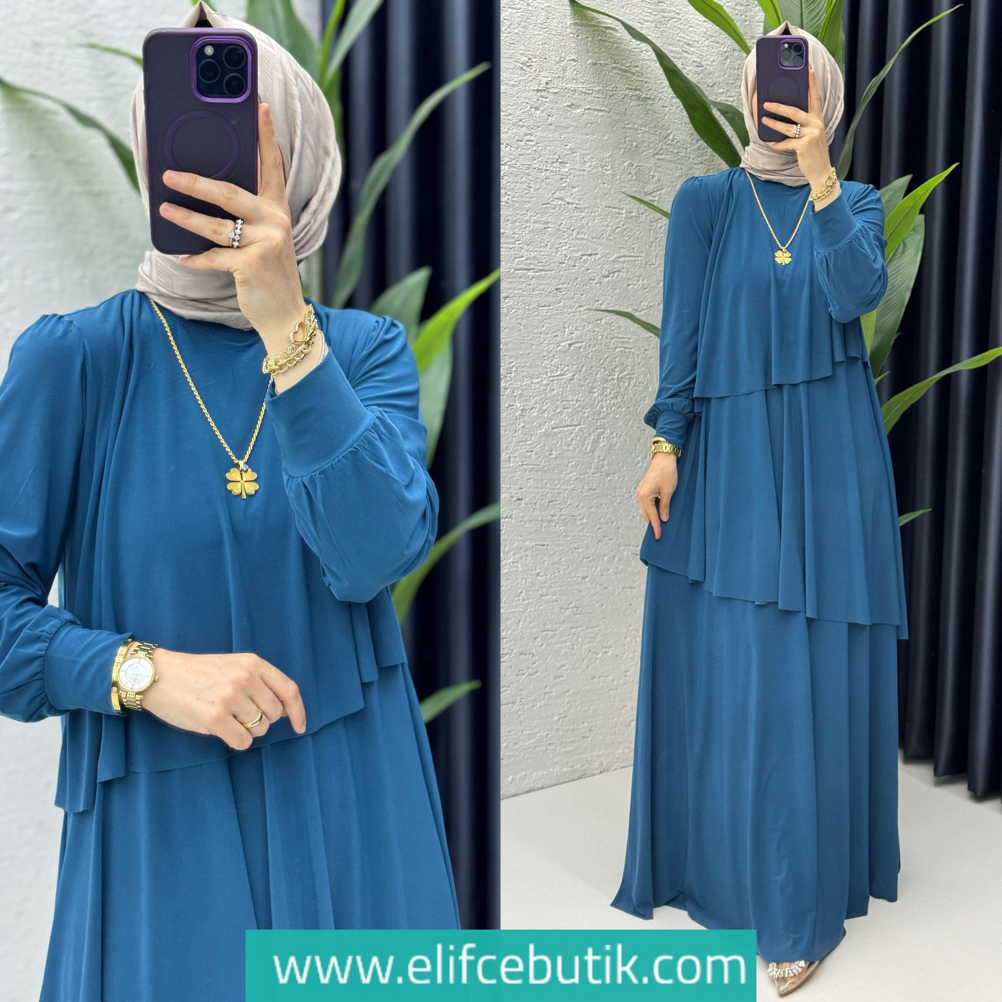 Tilda kumaş sultan elbise - Görsel 5