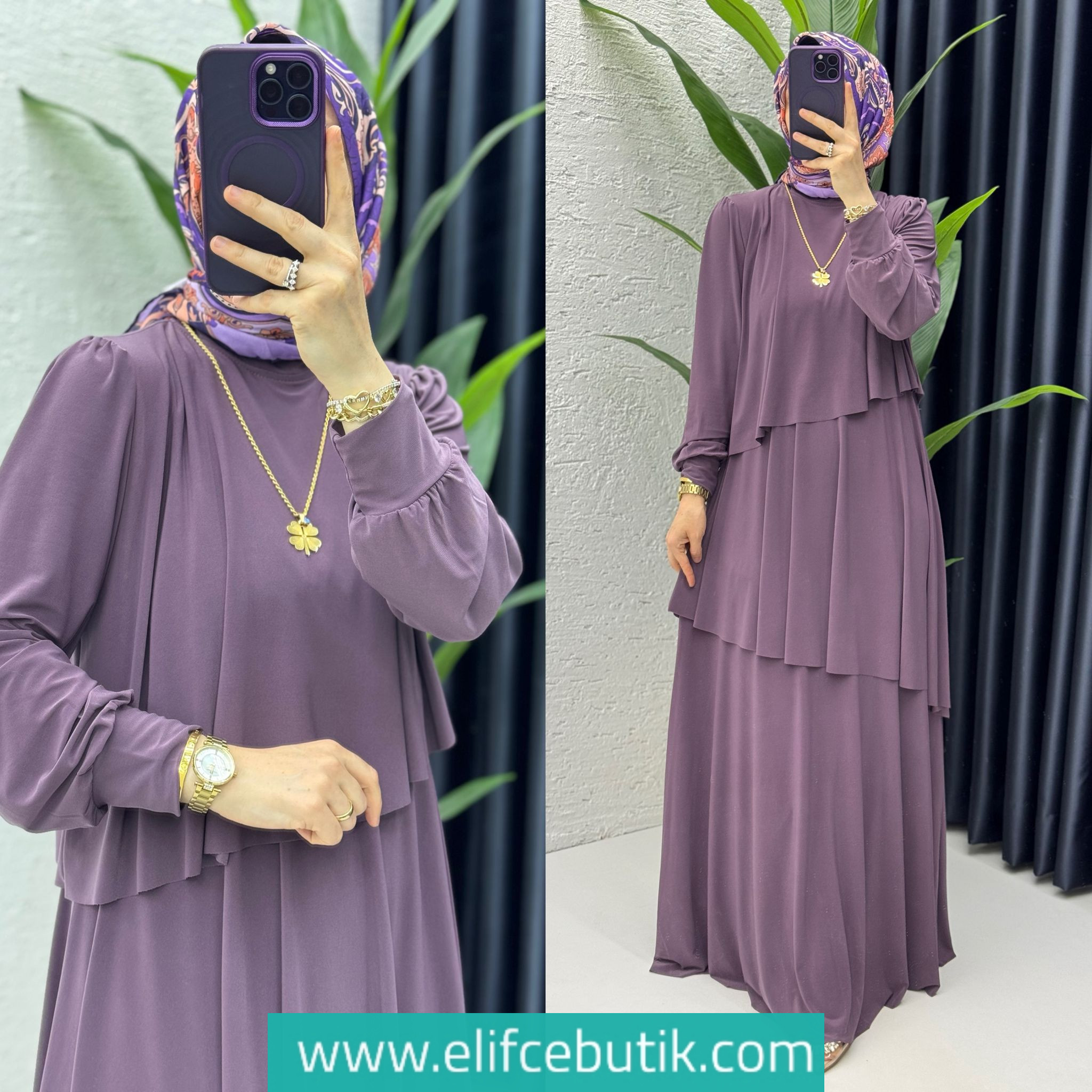 Tilda kumaş sultan elbise - Görsel 6