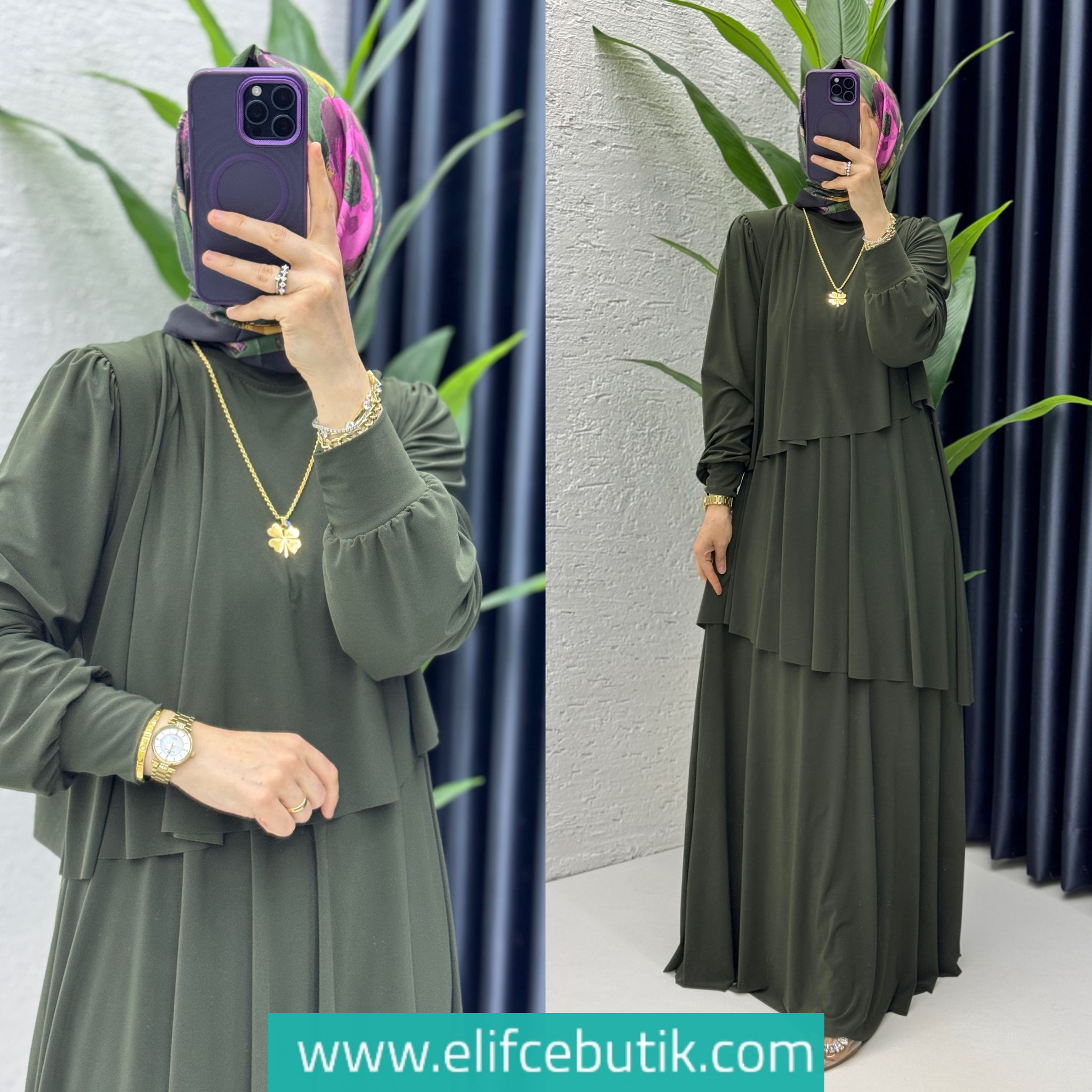 Tilda kumaş sultan elbise - Görsel 7