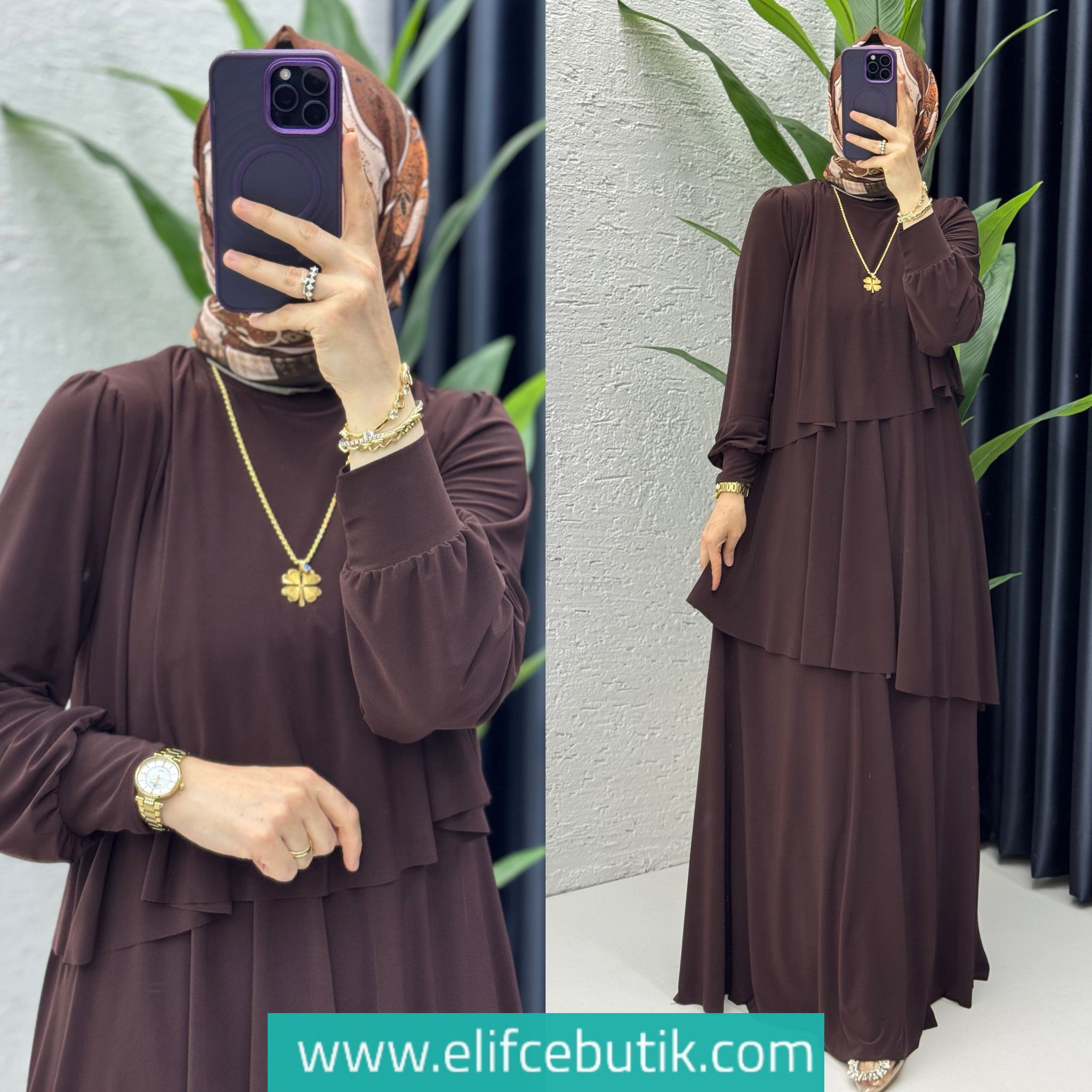 Tilda kumaş sultan elbise - Görsel 8