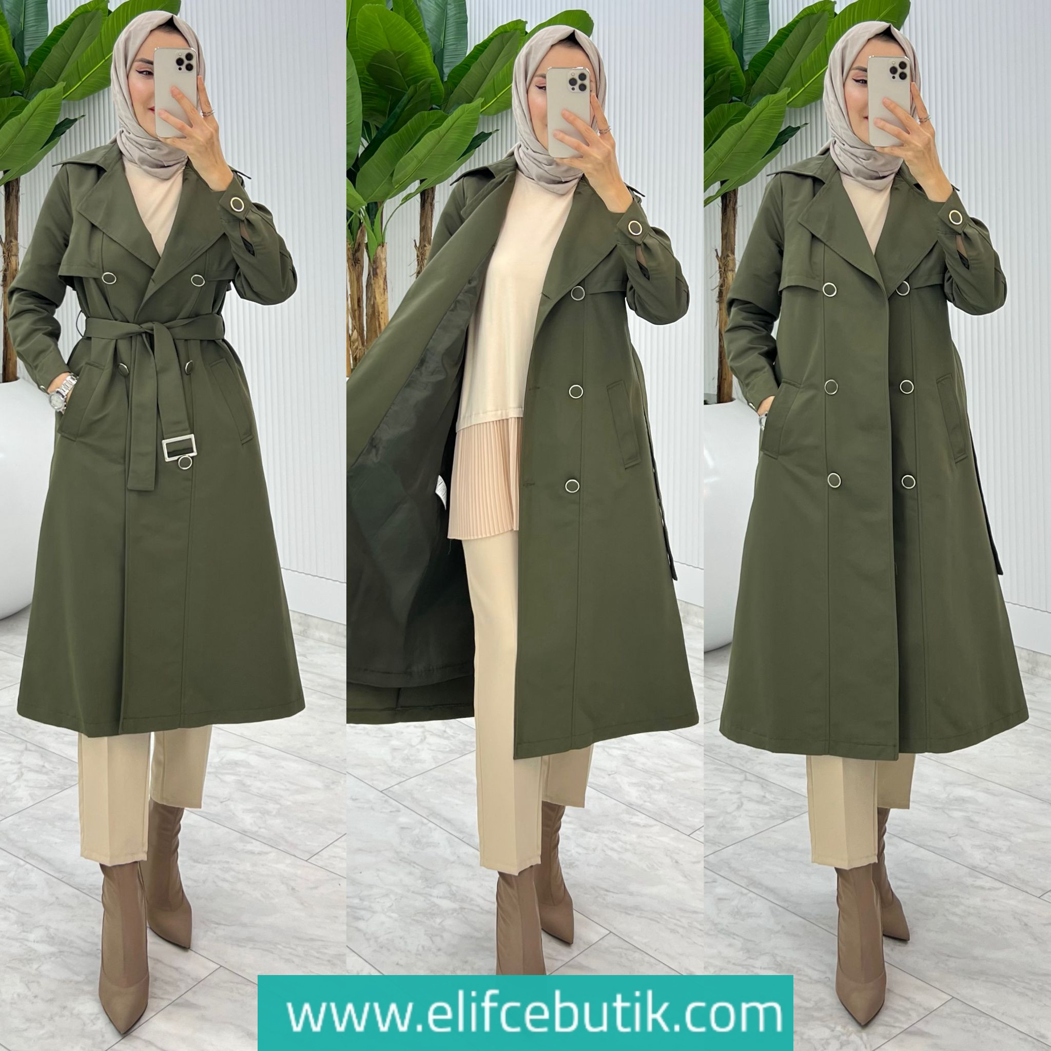 Astarlı eylem trençh - Görsel 6