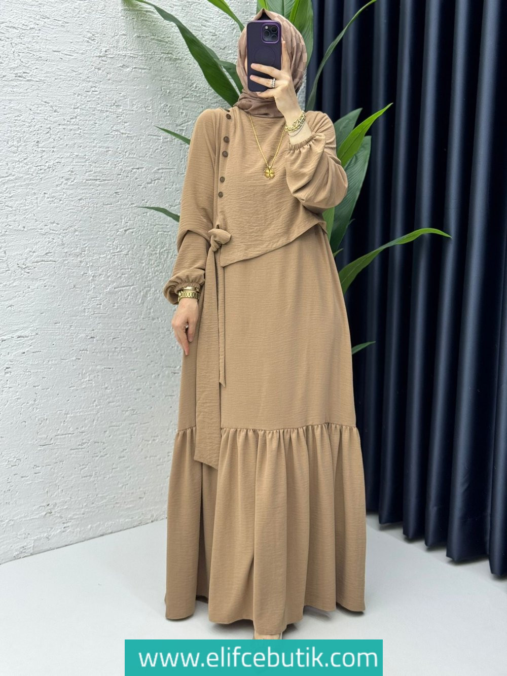 Ayrobin kumaş Aycan elbise - Görsel 3