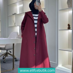 kapüşonlu astarlı trençkot