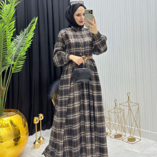 Dünya Kemerli Tensel Elbise