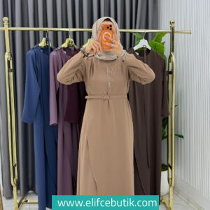 Premium Kemerli Nalan Tulum Elbise