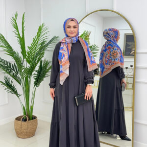 Mihra Medine İpeği Fermuarlı ferace