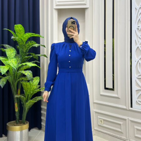 İrem İthal Krep Dökümlü elbise