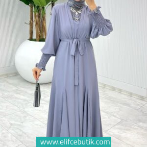 Medine ipeği Zümra abaya takım