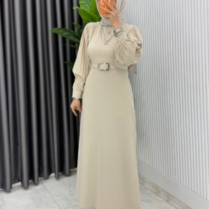 Dubai Krep Nisa Elbise