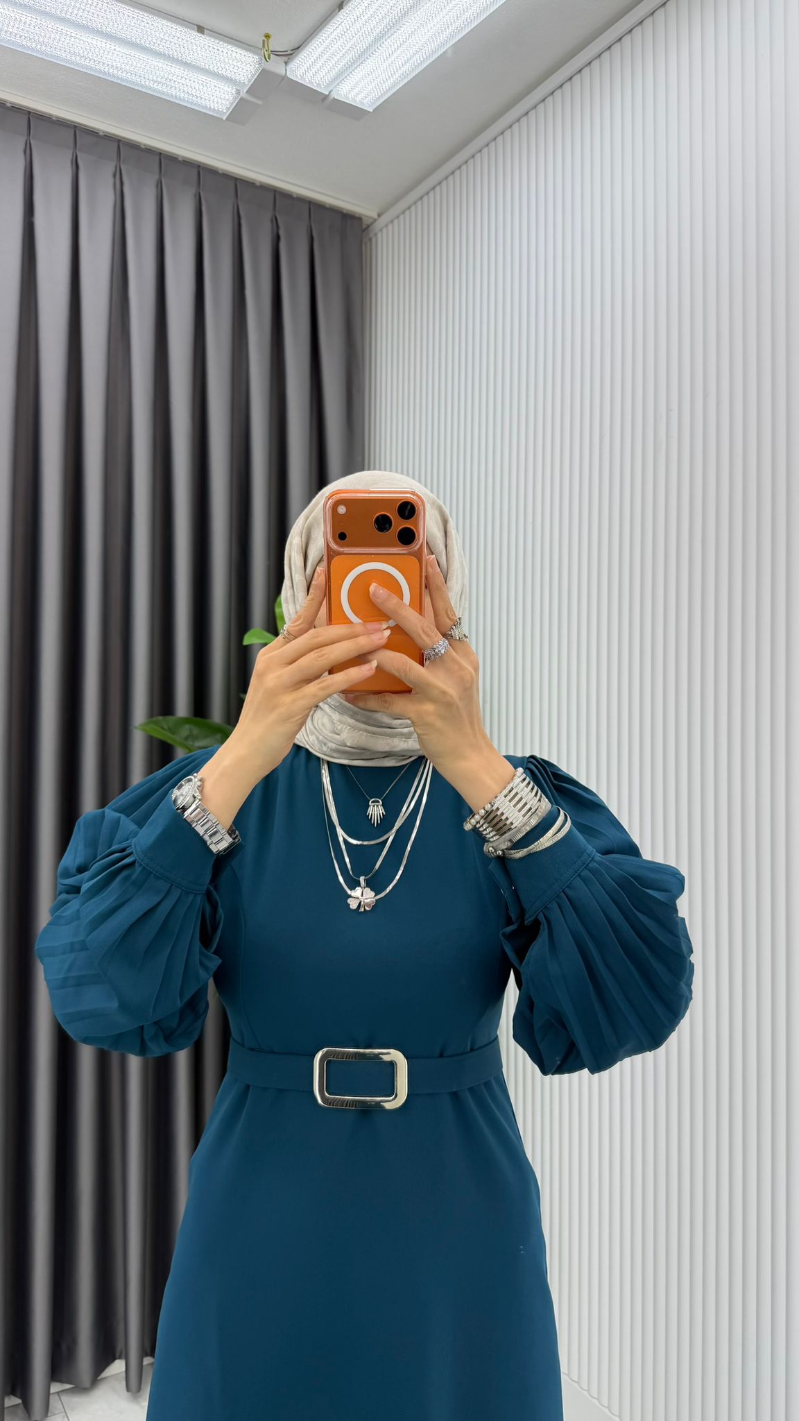 Dubai Krep Nisa Elbise - Görsel 2