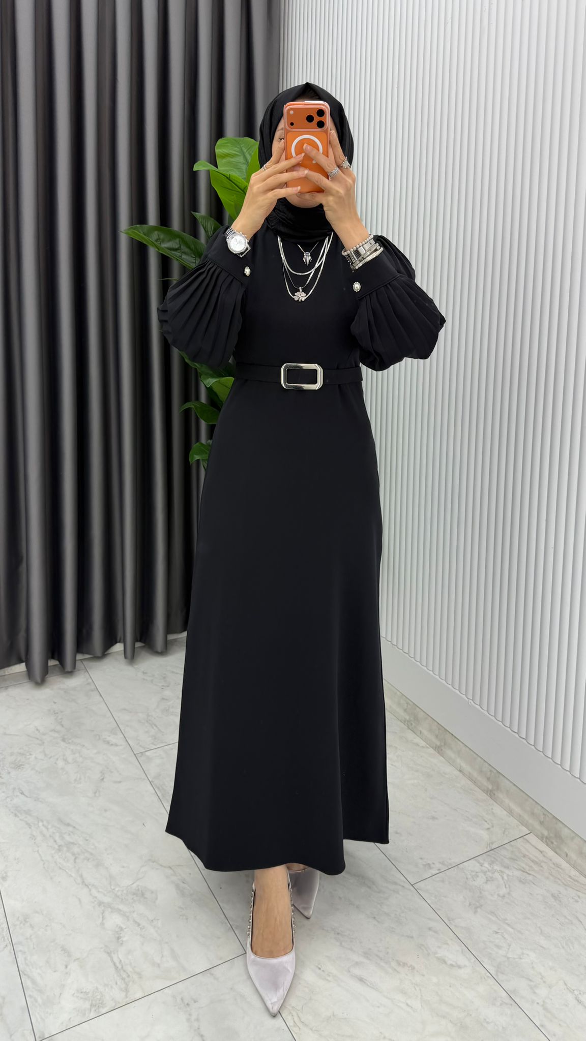 Dubai Krep Nisa Elbise - Görsel 3