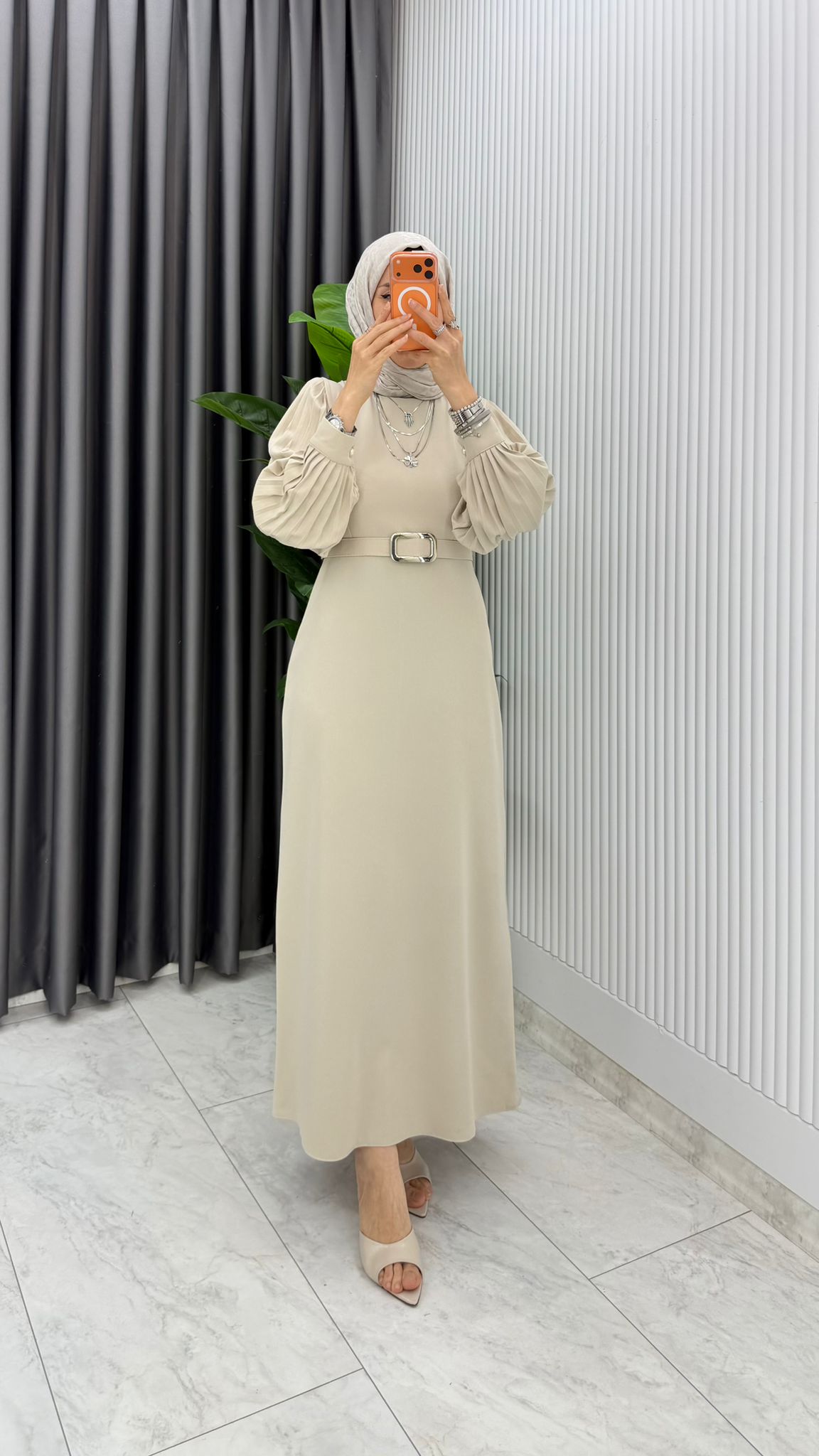Dubai Krep Nisa Elbise - Görsel 4