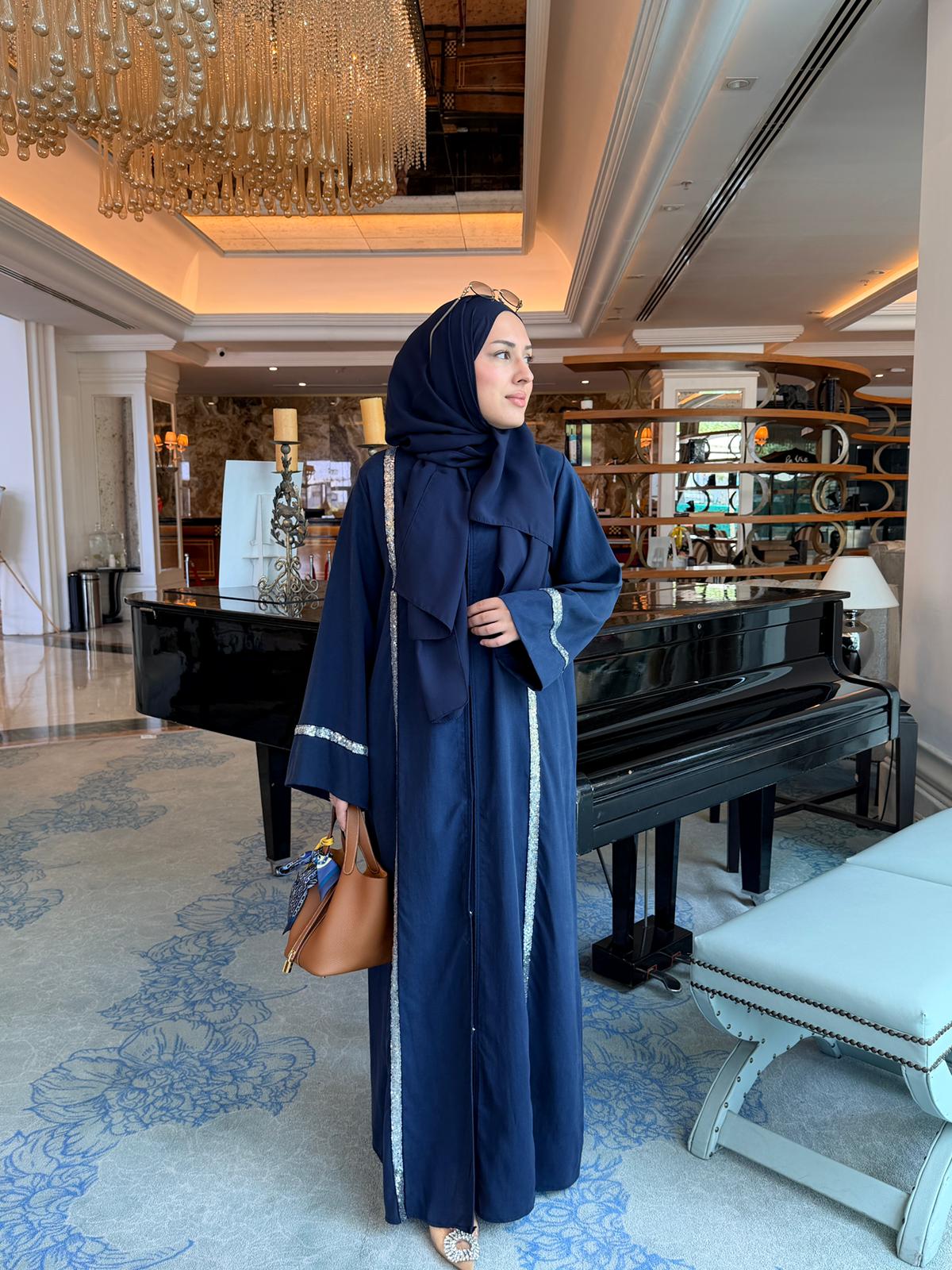 Yeni Sezon Lyocell Tasarım Tesettür Abaya - Görsel 5