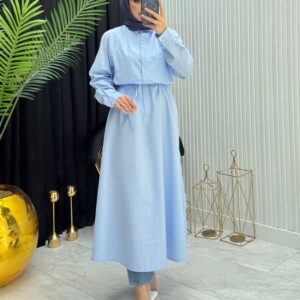 Yanı Düğmeli Tesettür Gömlek Tunik