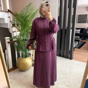 Tesettür Vool Piliseli Etekli Takım