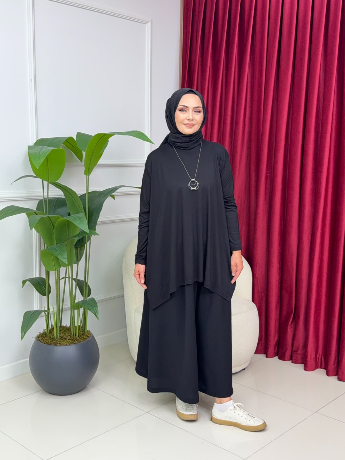 Lina Viskon Penye Tunik - Görsel 10