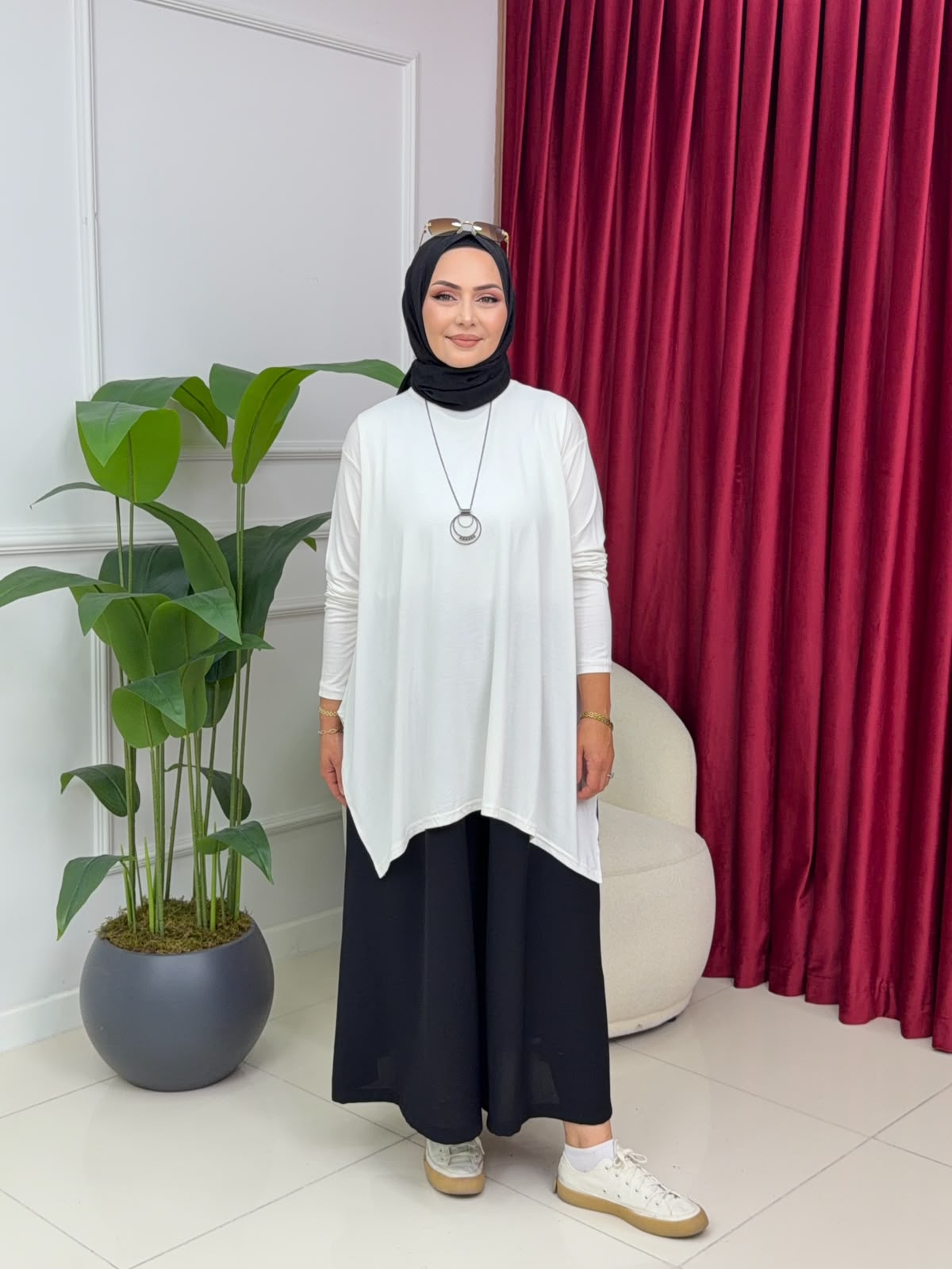Lina Viskon Penye Tunik - Görsel 8