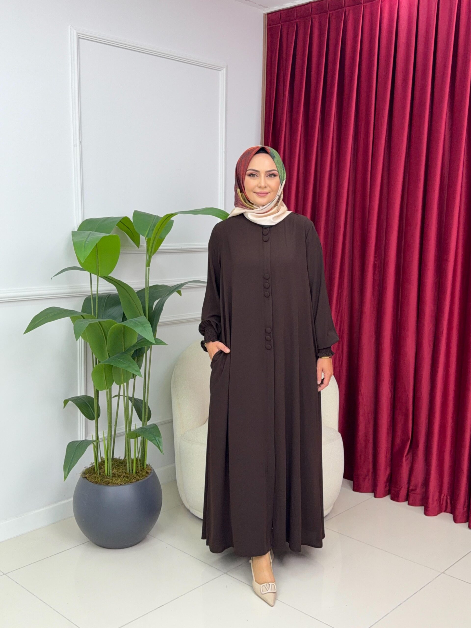 Dubai İpeği Elif Ferace - Görsel 4
