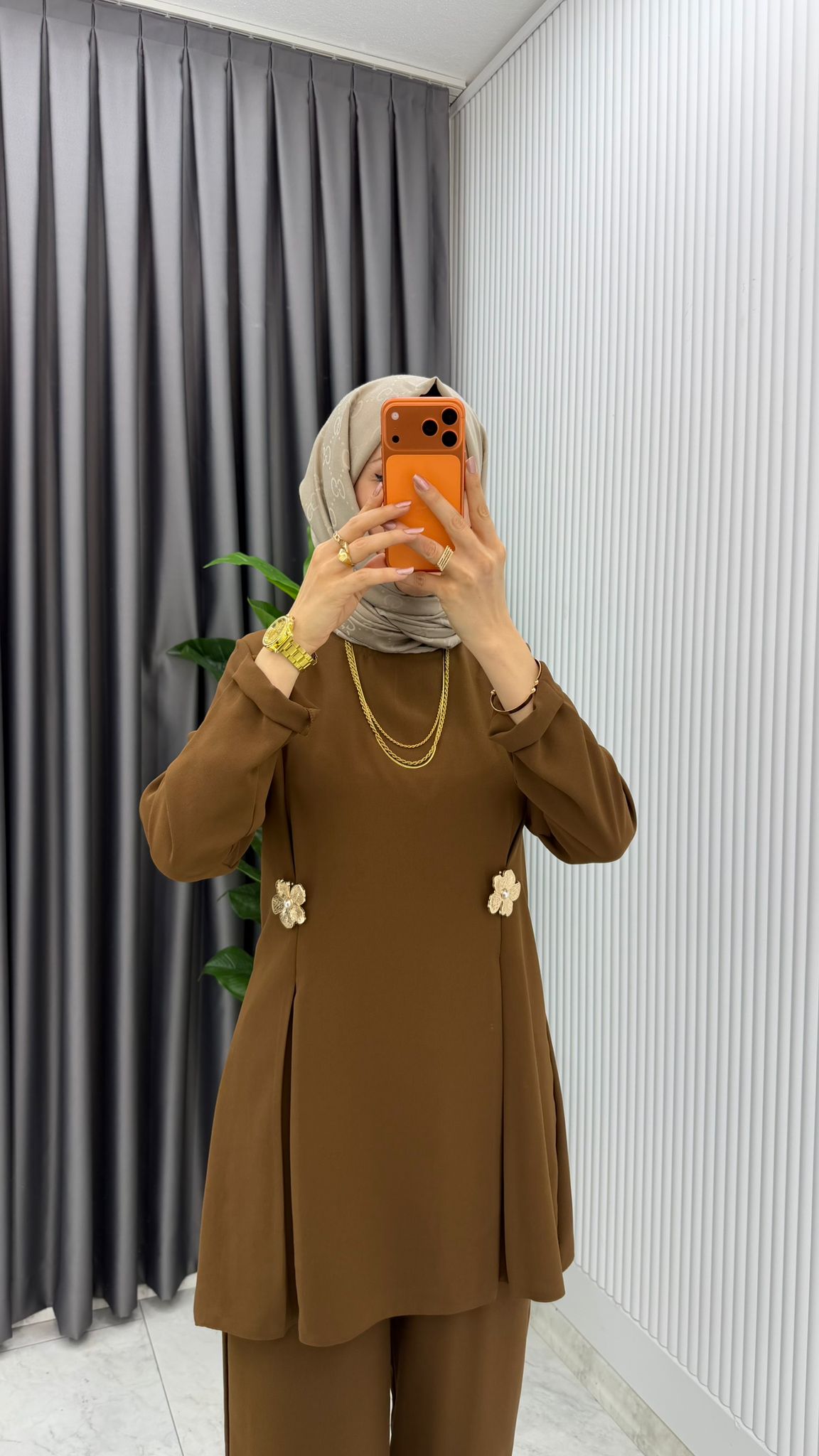Premium Kardelen Zara Krep Takım - Görsel 21