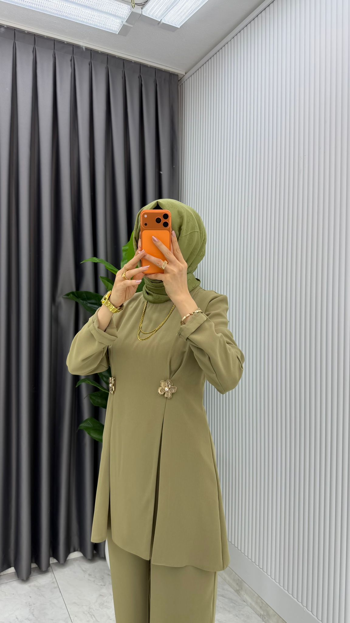 Premium Kardelen Zara Krep Takım - Görsel 22