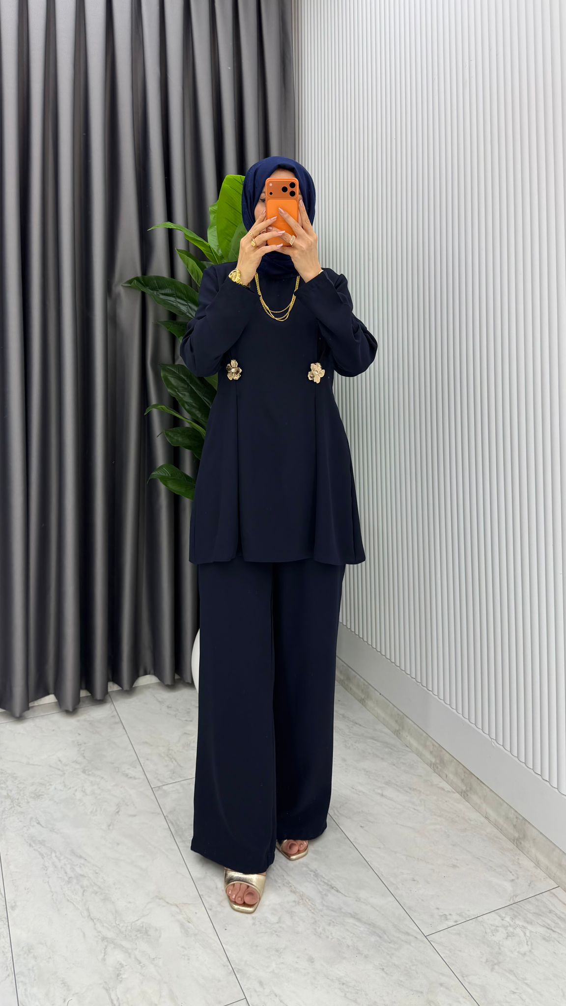 Premium Kardelen Zara Krep Takım - Görsel 23