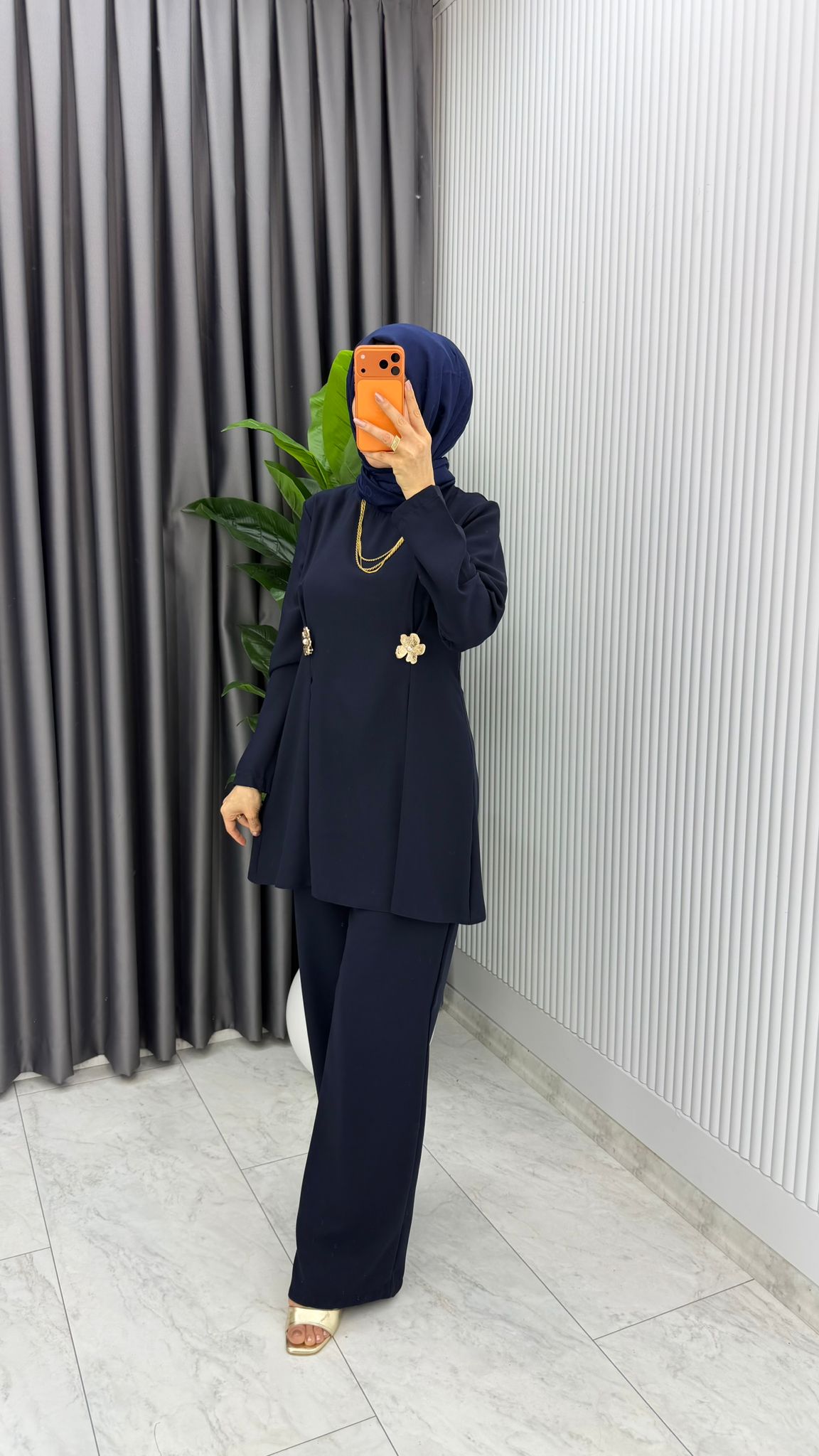 Premium Kardelen Zara Krep Takım - Görsel 18