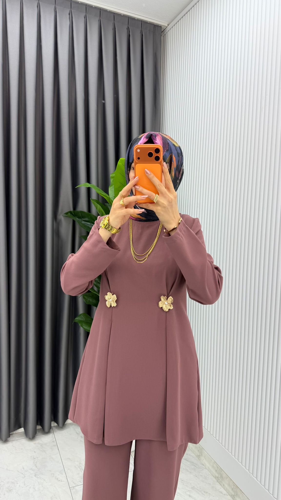 Premium Kardelen Zara Krep Takım - Görsel 19