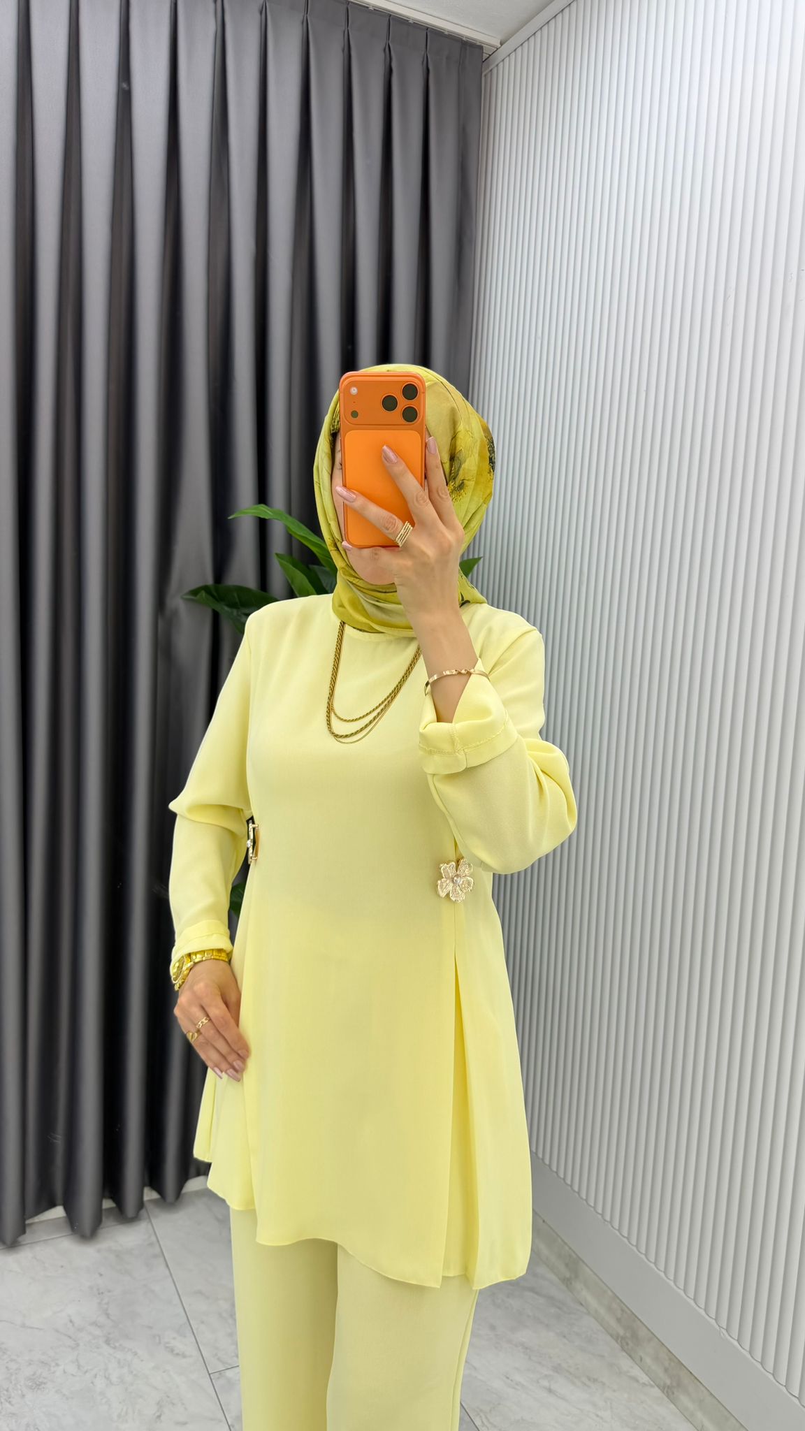 Premium Kardelen Zara Krep Takım - Görsel 7