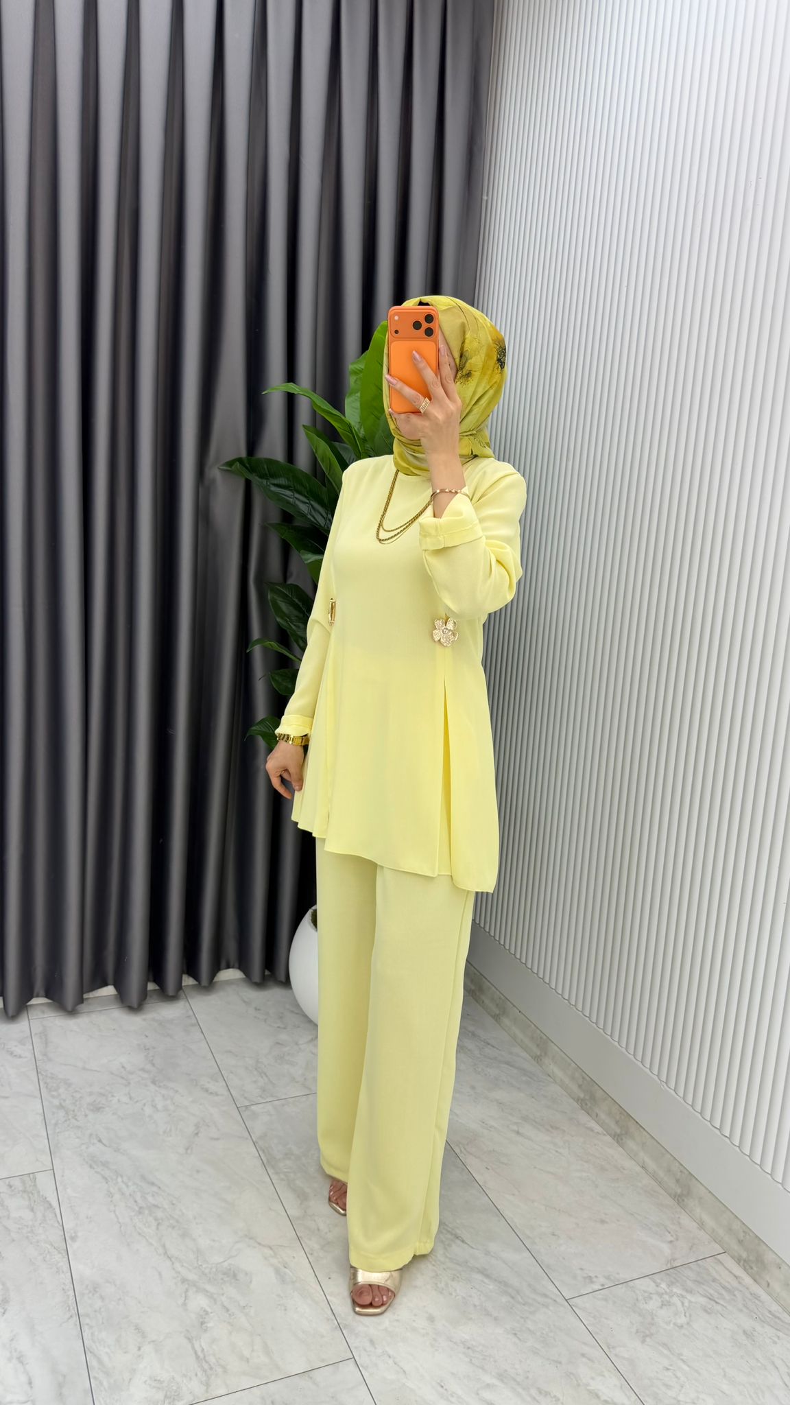 Premium Kardelen Zara Krep Takım - Görsel 8