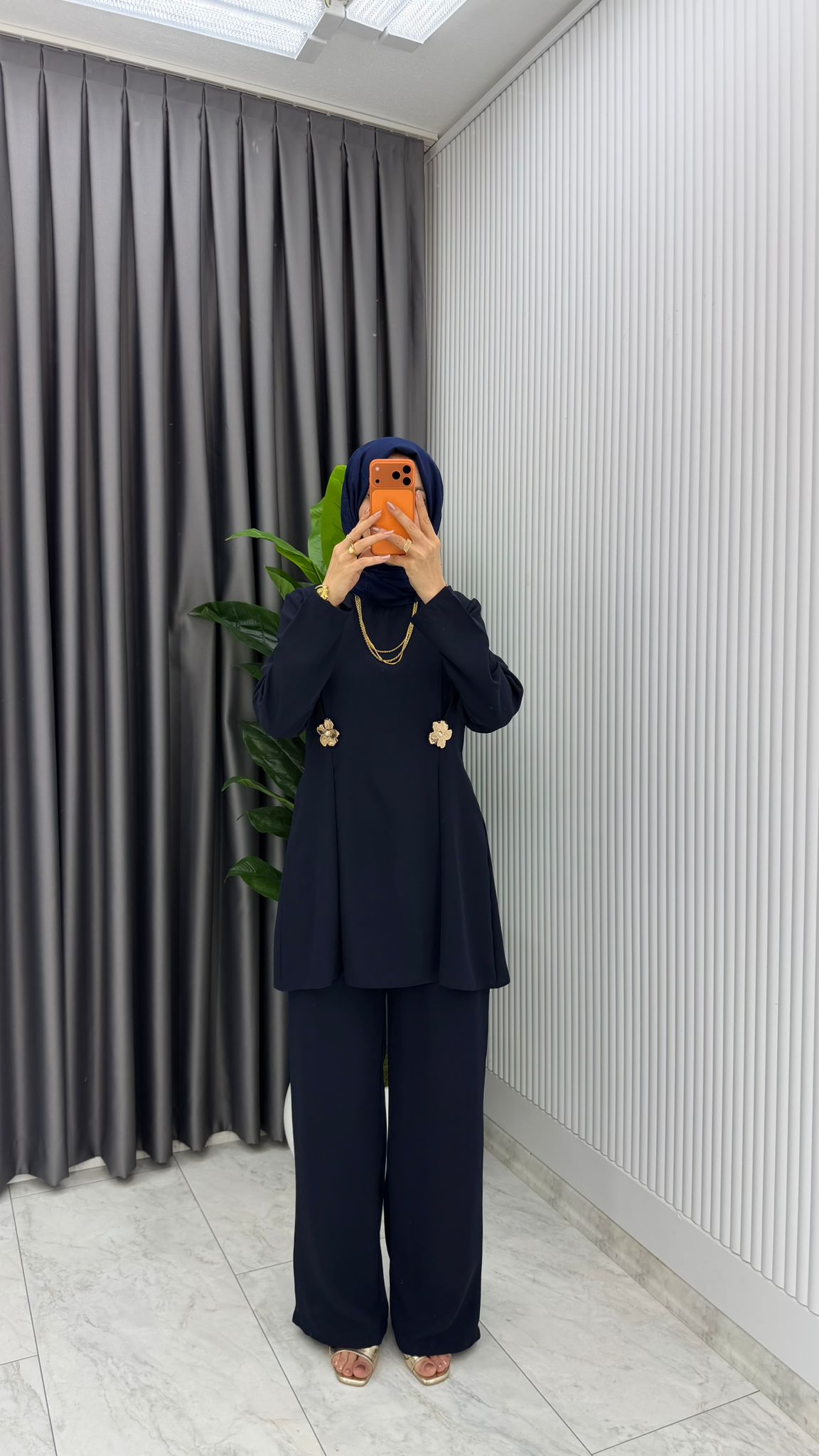 Premium Kardelen Zara Krep Takım - Görsel 13