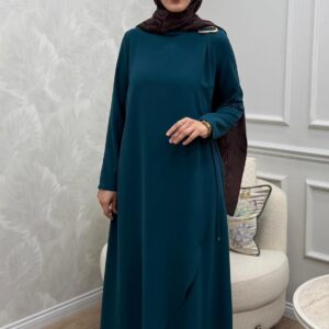 Yeliz Linda Kumaş Büyük Beden Salaş Elbise