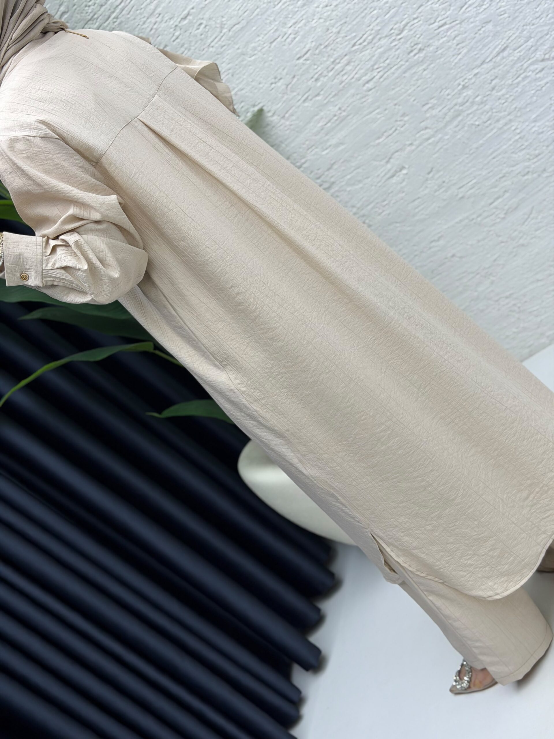 Amine Çilek Kumaş Tunik Pantolon İkili Takım - Görsel 10