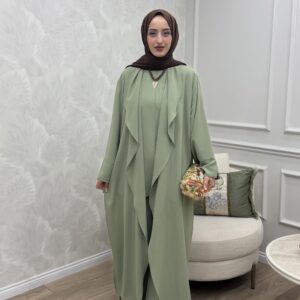 Nora Üçlü Tesettür Takım Linda Krep