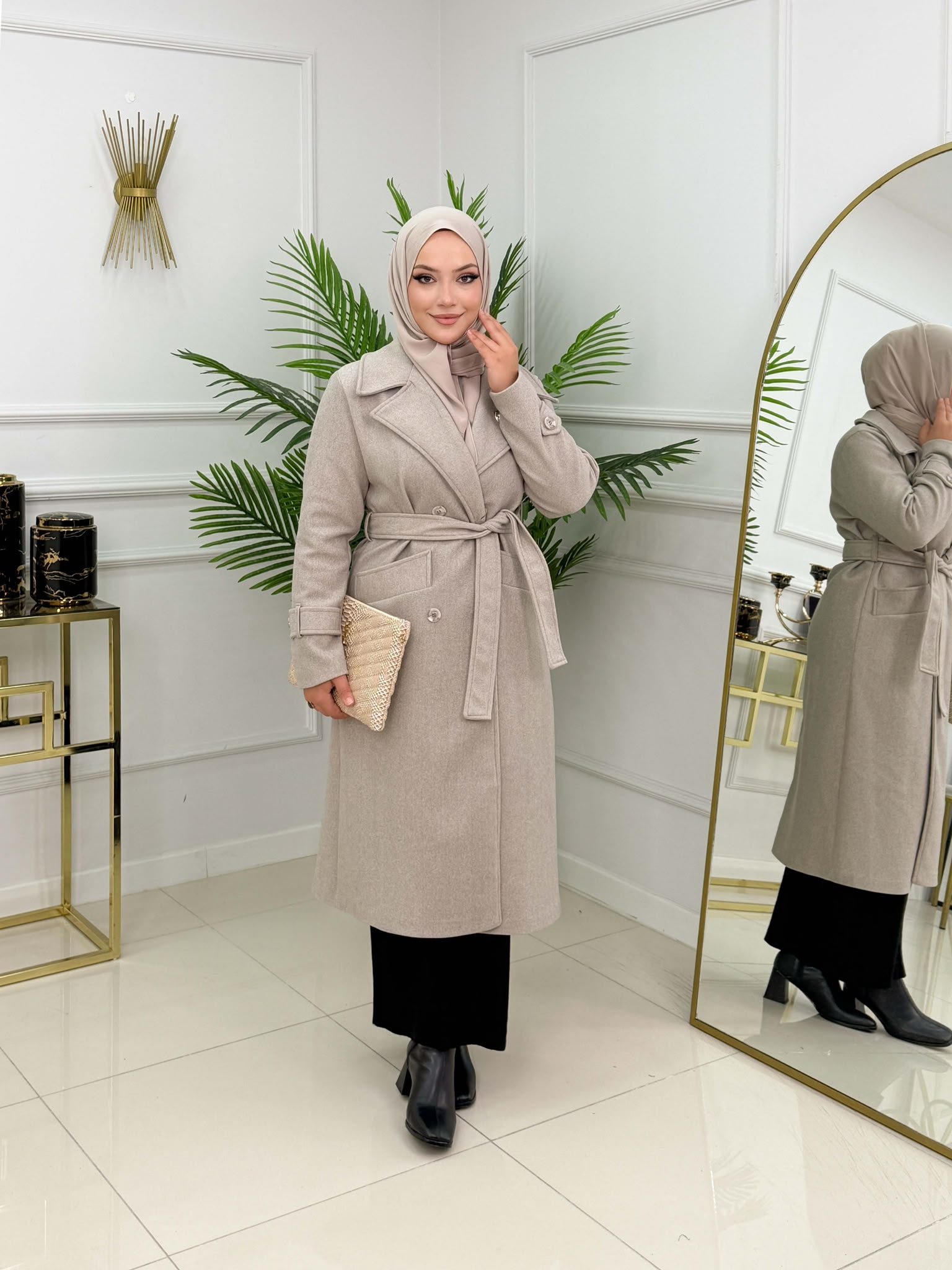 Yeni Sezon kaşe Kaban - Görsel 7